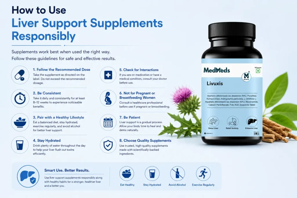 how to use liver support supplement responsibly