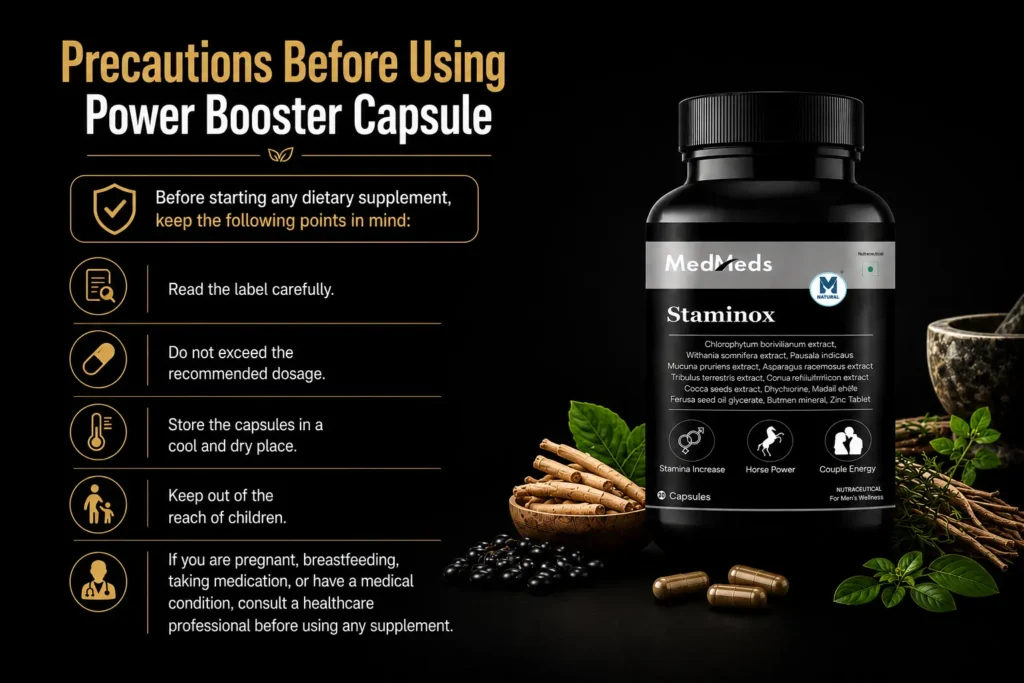 Precautions Before Using Power Booster Capsule