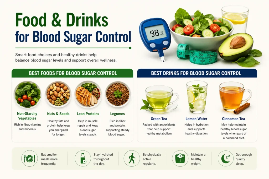 Food and Drinks for Blood Sugar Control
