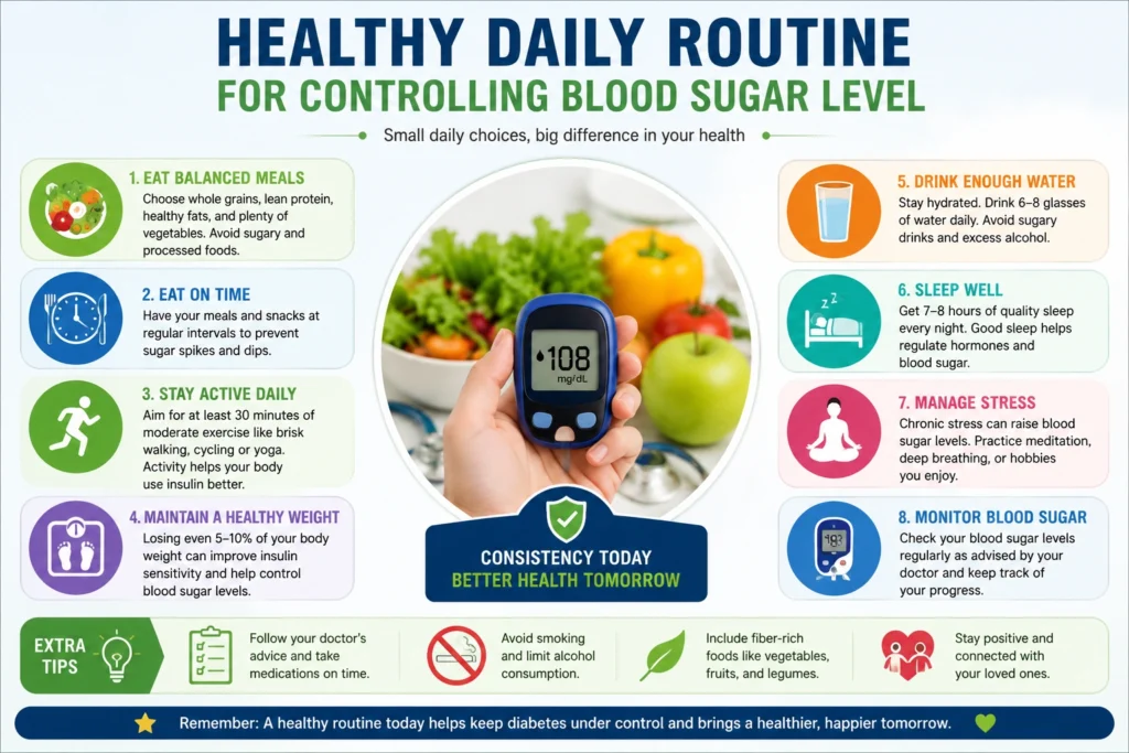 Healthy Daily Routine Sugar Control