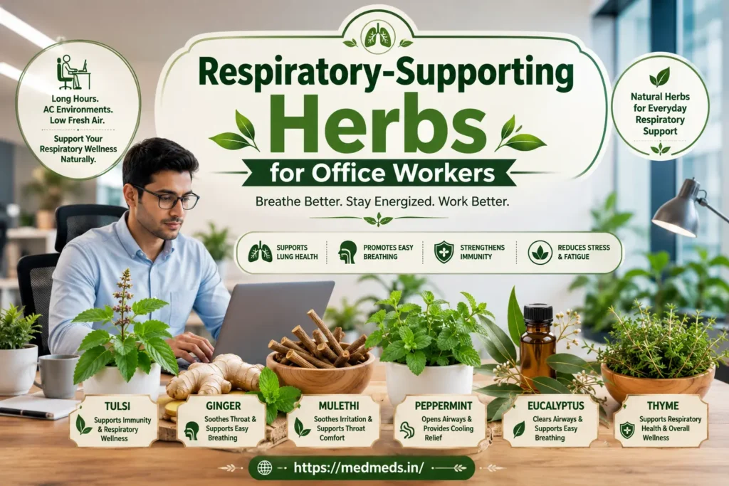 Professional office-themed health infographic 