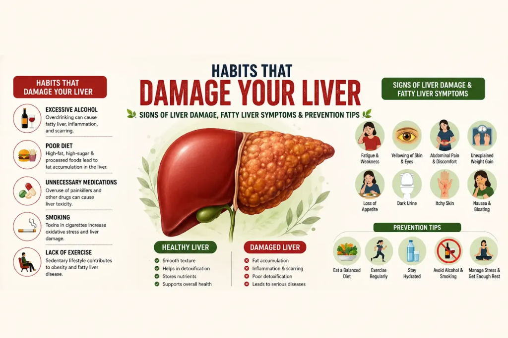 habits that damage your liver