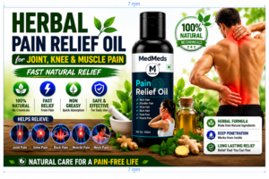 Herbal pain relief oil for joint pain, knee pain and muscle pain fast natural relief
